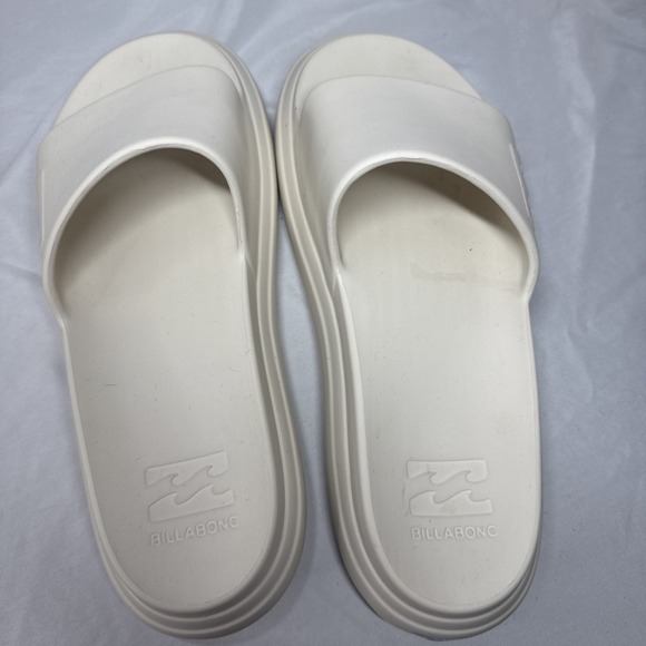 Billabong Cloud Cushion Slides White Chunky Platform Womens Size 10 B Runs Big! - Picture 7 of 10